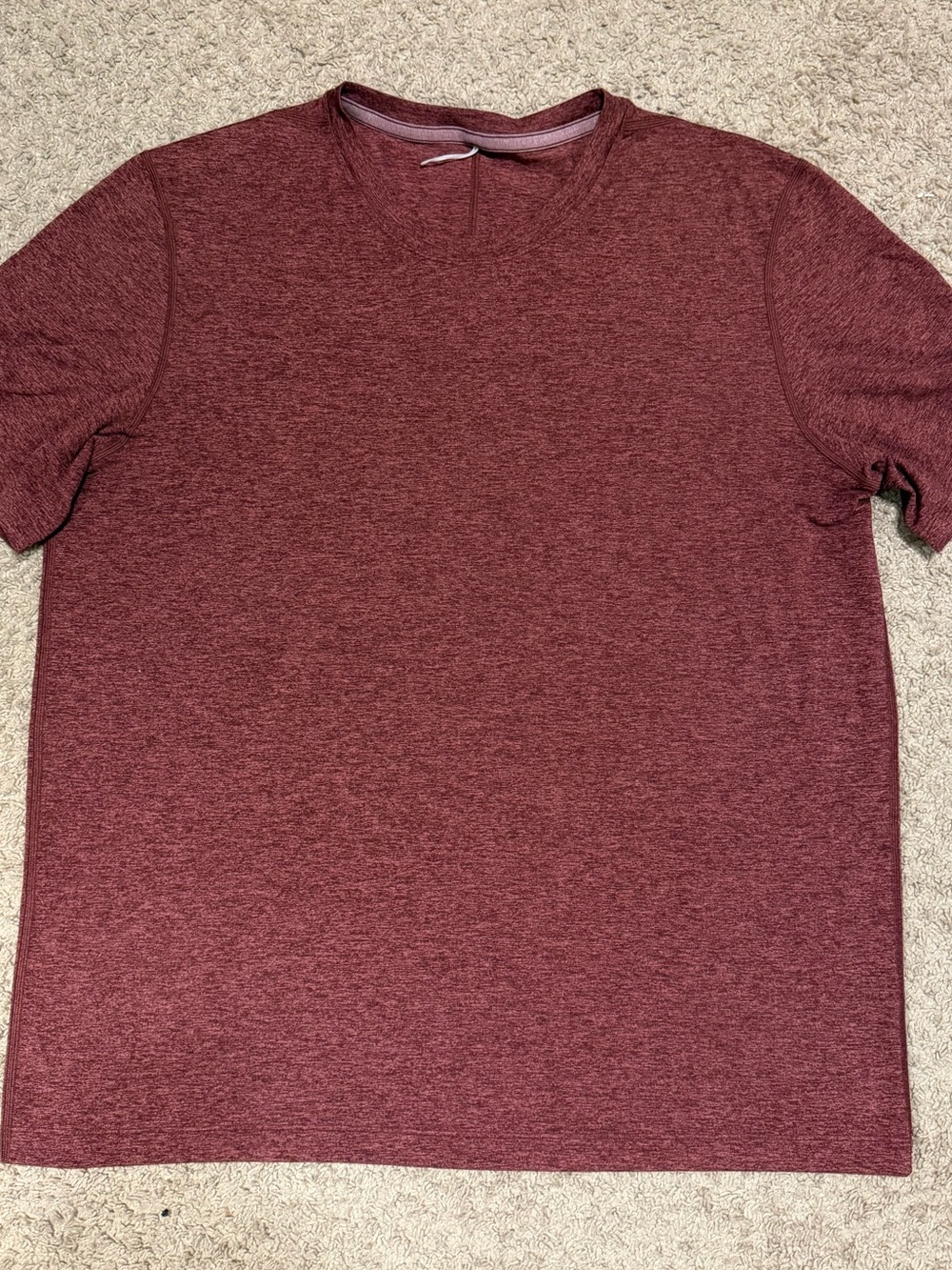 Lululemon Soft Jersey Short-Sleeve Shirt - XL - Heather Maroon